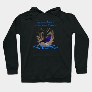 One Man's Trash is Another Man's Treasure - Satin Bowerbird Hoodie